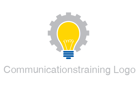 gear and bulb engineering icon