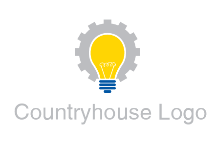 gear and bulb engineering icon