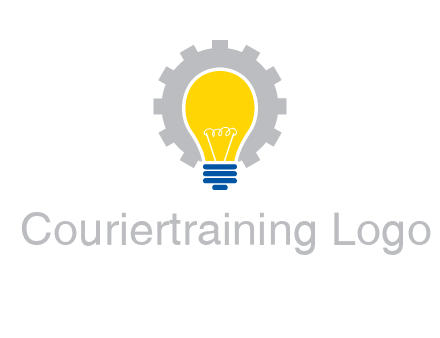 gear and bulb engineering icon