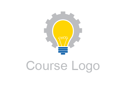 gear and bulb engineering icon