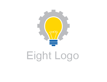 gear and bulb engineering icon