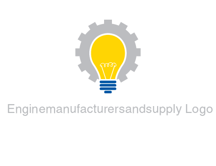 gear and bulb engineering icon