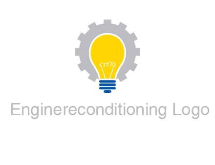 gear and bulb engineering icon