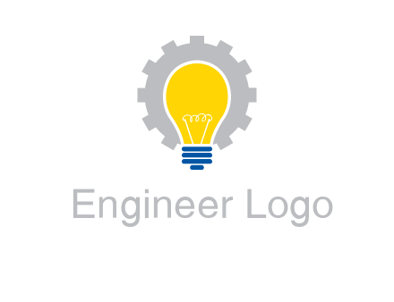 gear and bulb engineering icon