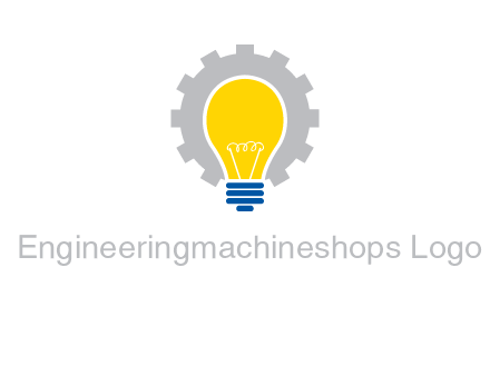 gear and bulb engineering icon