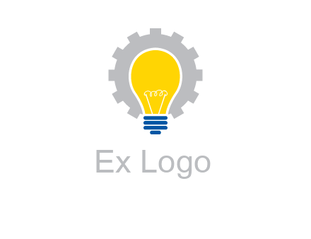 gear and bulb engineering icon