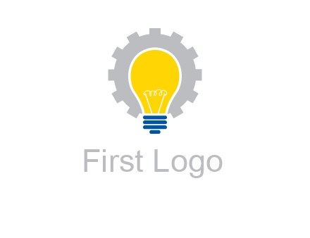 gear and bulb engineering icon
