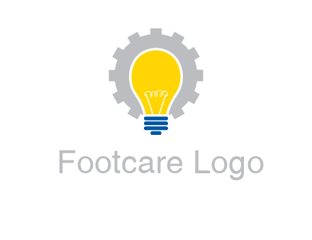 gear and bulb engineering icon
