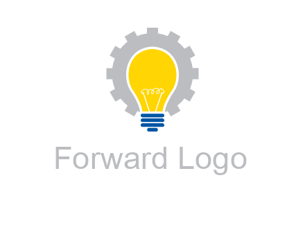 gear and bulb engineering icon