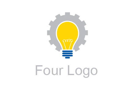gear and bulb engineering icon