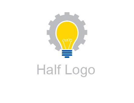 gear and bulb engineering icon
