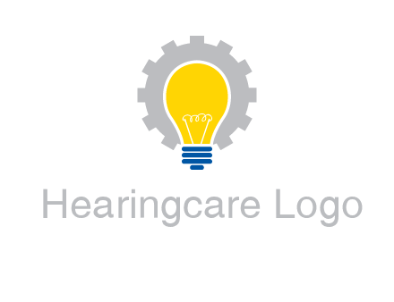 gear and bulb engineering icon