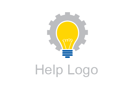 gear and bulb engineering icon