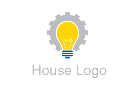 gear and bulb engineering icon