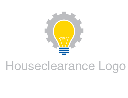 gear and bulb engineering icon