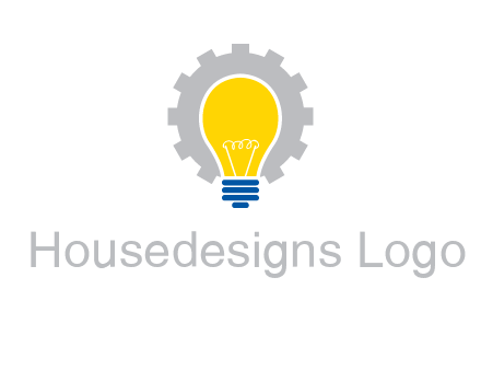 gear and bulb engineering icon