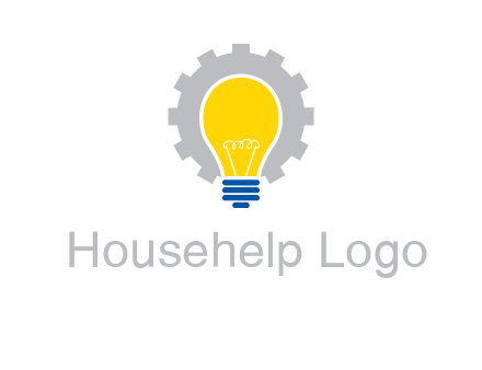 gear and bulb engineering icon