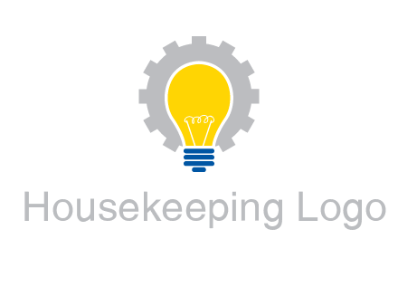 gear and bulb engineering icon