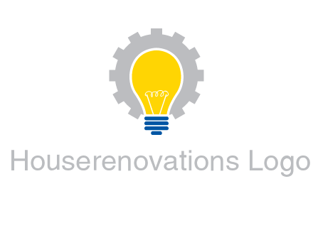 gear and bulb engineering icon
