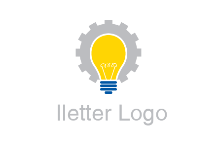 gear and bulb engineering icon
