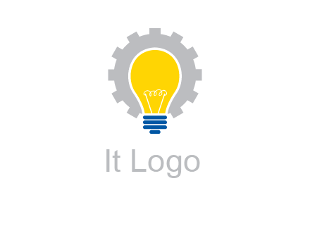 gear and bulb engineering icon