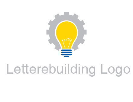 gear and bulb engineering icon