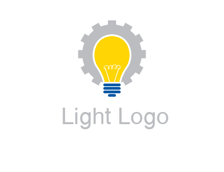 gear and bulb engineering icon
