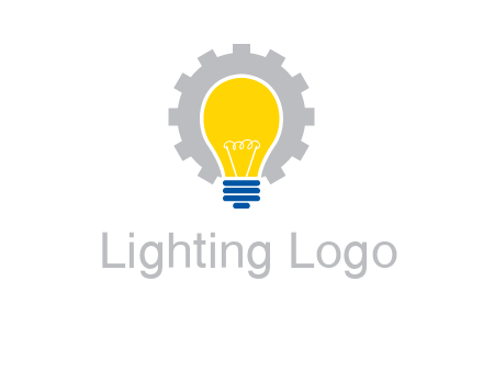 gear and bulb engineering icon
