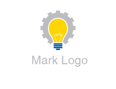 gear and bulb engineering icon