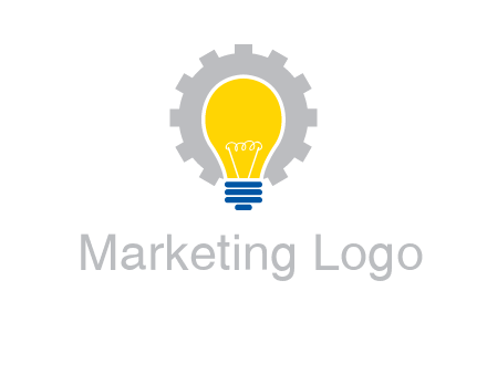 gear and bulb engineering icon