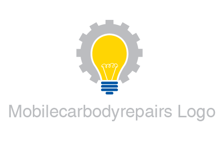 gear and bulb engineering icon