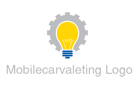 gear and bulb engineering icon