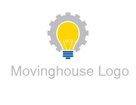 gear and bulb engineering icon