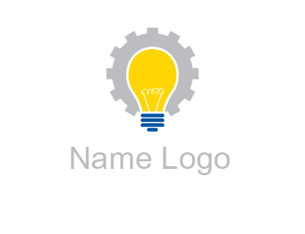 gear and bulb engineering icon