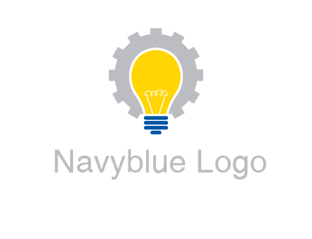 gear and bulb engineering icon