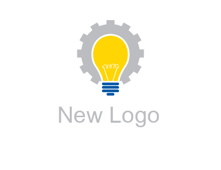 gear and bulb engineering icon