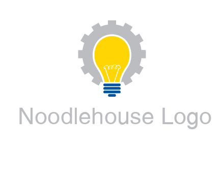 gear and bulb engineering icon