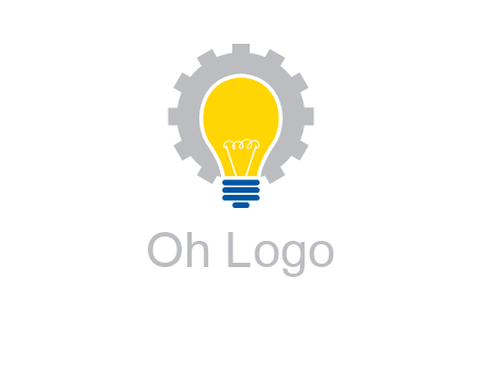 gear and bulb engineering icon