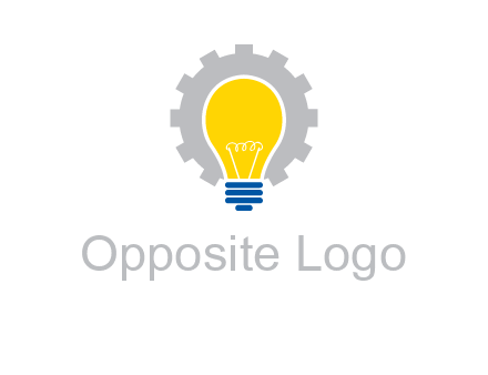 gear and bulb engineering icon