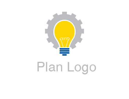 gear and bulb engineering icon