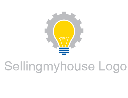 gear and bulb engineering icon