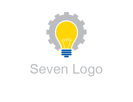 gear and bulb engineering icon