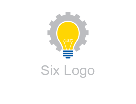 gear and bulb engineering icon