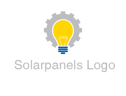 gear and bulb engineering icon