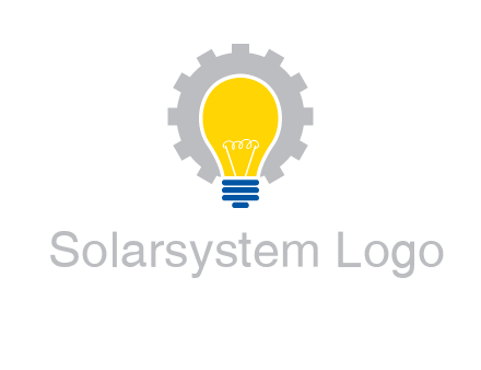 gear and bulb engineering icon