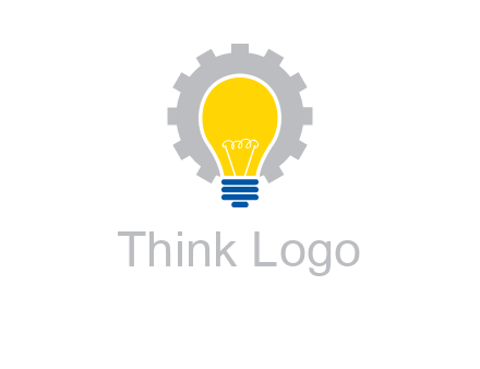 gear and bulb engineering icon