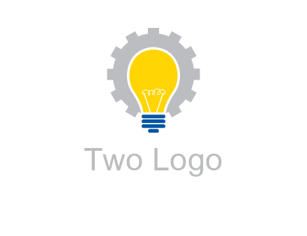 gear and bulb engineering icon