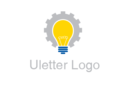 gear and bulb engineering icon
