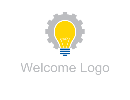 gear and bulb engineering icon