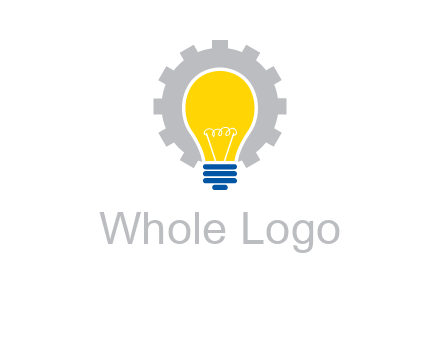 gear and bulb engineering icon